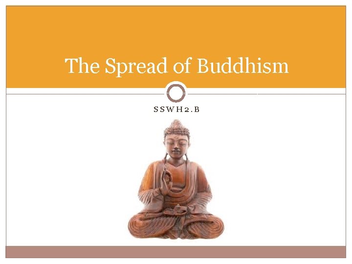 The Spread of Buddhism SSWH 2. B 