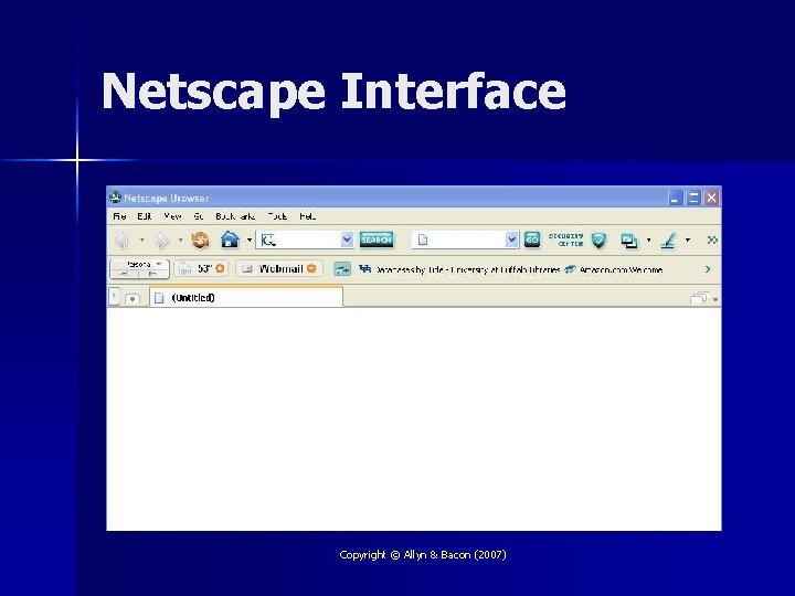 Netscape Interface Copyright © Allyn & Bacon (2007) 