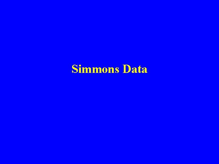 Simmons Data 