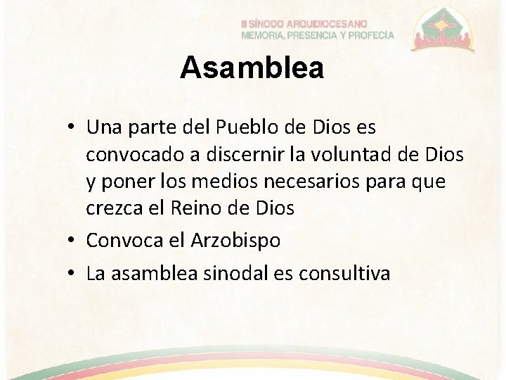 Asamblea • Una parte del Pueblo de Dios es convocado a discernir la voluntad