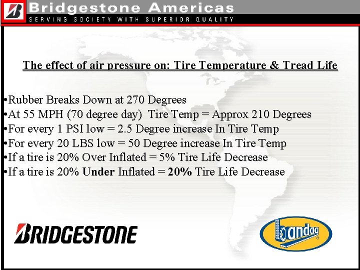 The effect of air pressure on: Tire Temperature & Tread Life • Rubber Breaks