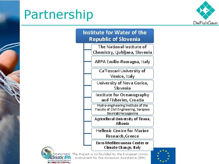 Partnership Institute for Water of the Republic of Slovenia The National Institute of Chemistry,