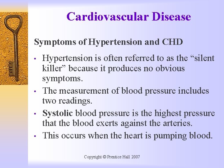 Cardiovascular Disease Symptoms of Hypertension and CHD • • Hypertension is often referred to