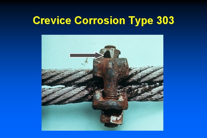 Crevice Corrosion Type 303 