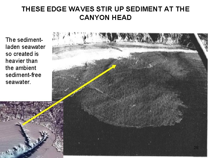 THESE EDGE WAVES STIR UP SEDIMENT AT THE CANYON HEAD The sedimentladen seawater so