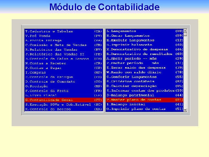 Módulo de Contabilidade 