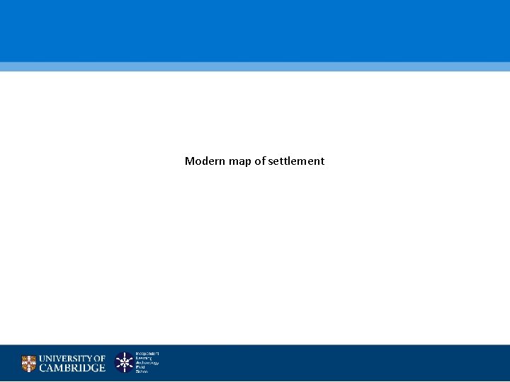 Modern map of settlement 