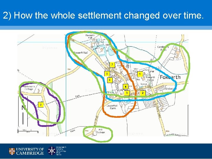 2) How the whole settlement changed over time. 