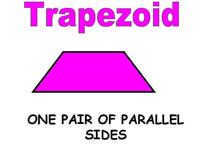 ONE PAIR OF PARALLEL SIDES 