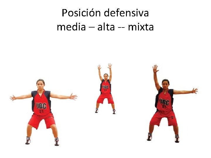 Posición defensiva media – alta -- mixta 