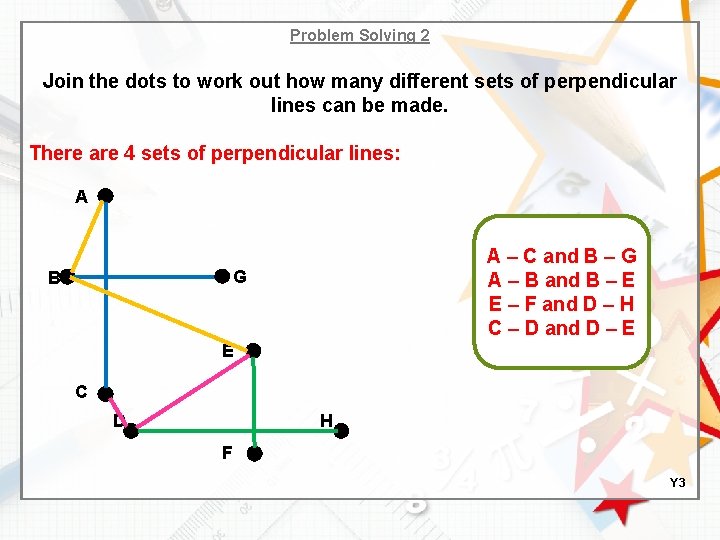 Problem Solving 2 Join the dots to work out how many different sets of