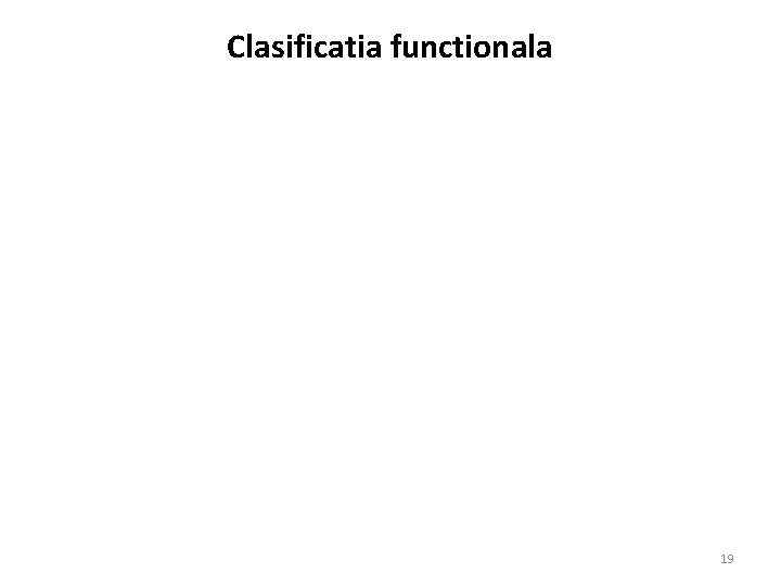 Clasificatia functionala 19 