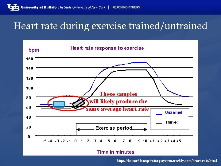 Heart rate during exercise trained/untrained These samples will likely produce the same average heart