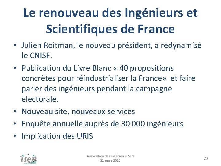 Le renouveau des Ingénieurs et Scientifiques de France • Julien Roitman, le nouveau président,