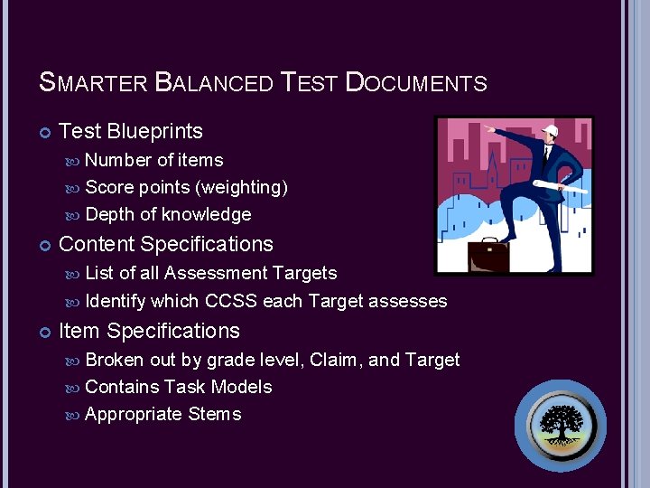 SMARTER BALANCED TEST DOCUMENTS Test Blueprints Number of items Score points (weighting) Depth of