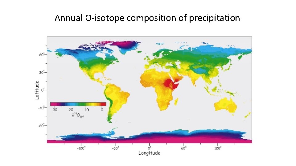Annual O-isotope composition of precipitation Meteo cycle 