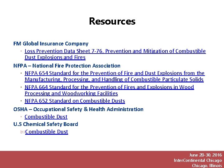 Resources FM Global Insurance Company • Loss Prevention Data Sheet 7 -76, Prevention and