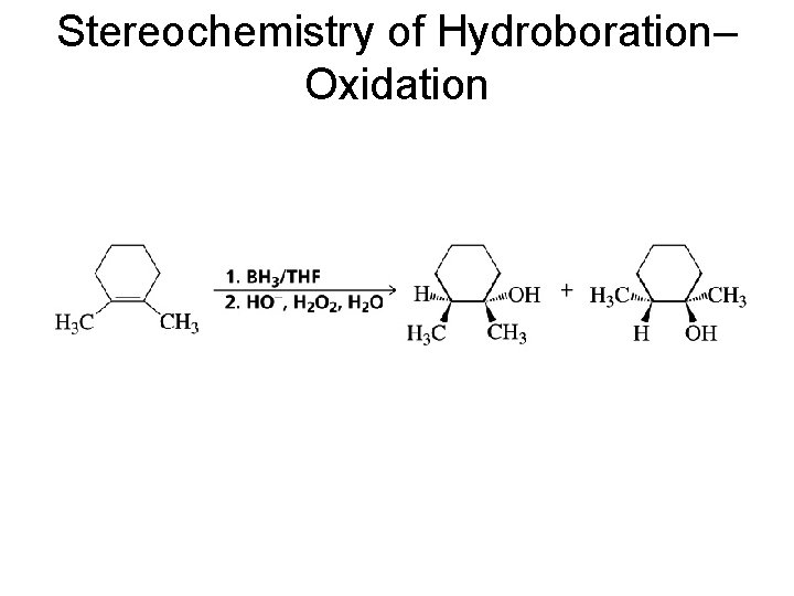 Stereochemistry of Hydroboration– Oxidation 