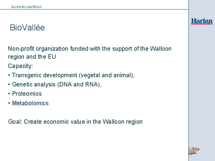Bio. Vallée Non-profit organization funded with the support of the Walloon region and the