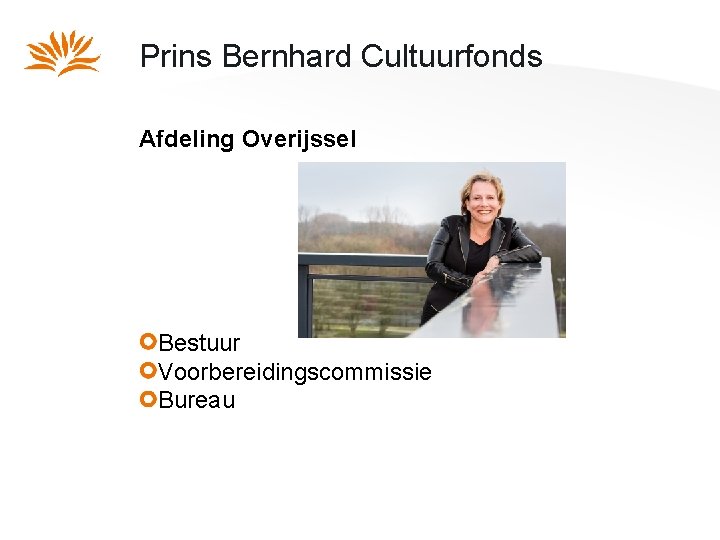 Prins Bernhard Cultuurfonds Afdeling Overijssel Bestuur Voorbereidingscommissie Bureau 