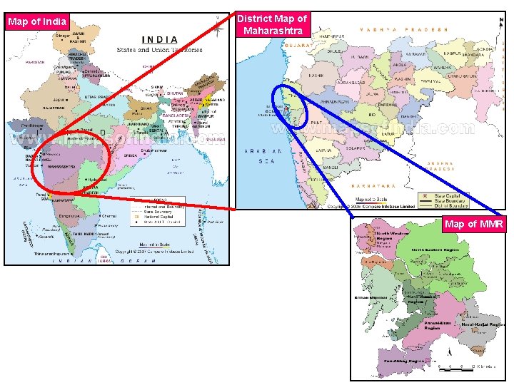 Map of India District Map of Maharashtra Map of MMR 