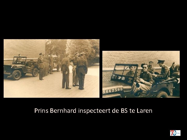 Prins Bernhard inspecteert de BS te Laren 