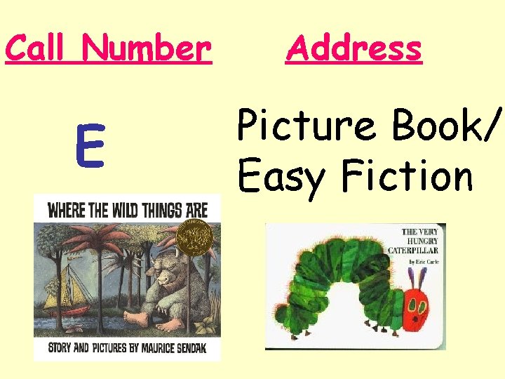 Call Number E Address Picture Book/ Easy Fiction 