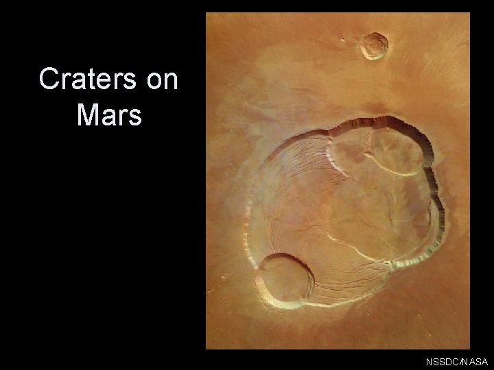 Craters on Mars NSSDC/NASA 