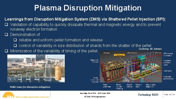 Plasma Disruption Mitigation Learnings from Disruption Mitigation System (DMS) via Shattered Pellet Injection (SPI):