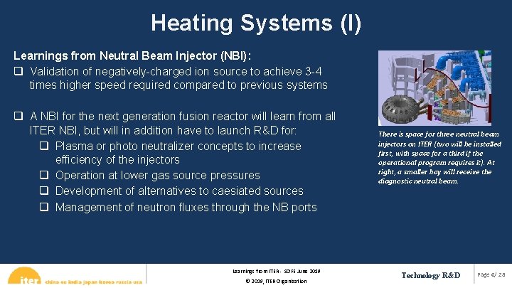 Heating Systems (I) Learnings from Neutral Beam Injector (NBI): q Validation of negatively-charged ion