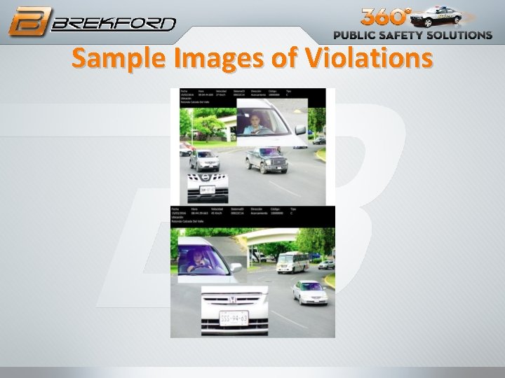Sample Images of Violations 