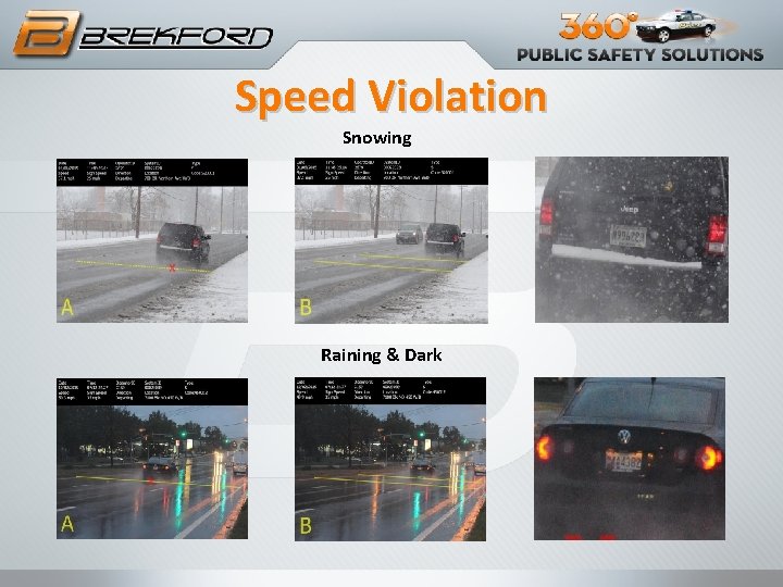 Speed Violation Snowing Raining & Dark 