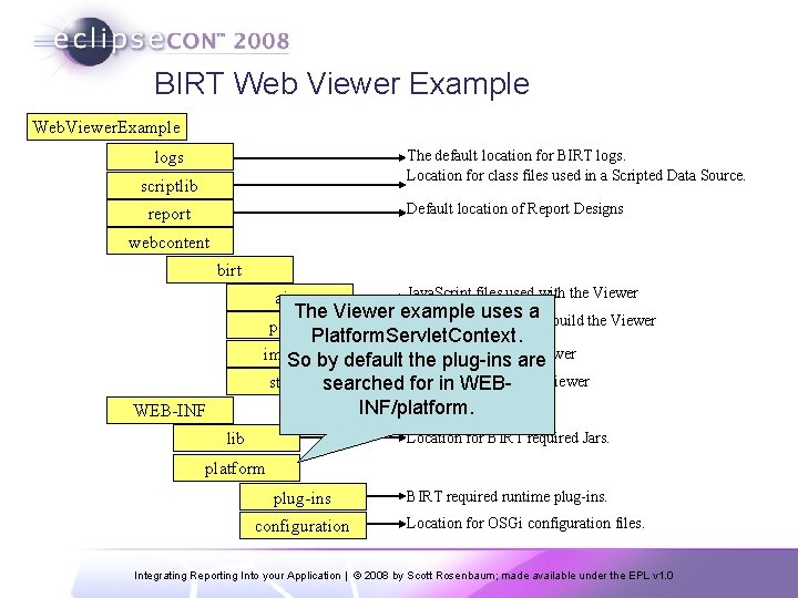 BIRT Web Viewer Example Web. Viewer. Example The default location for BIRT logs. Location