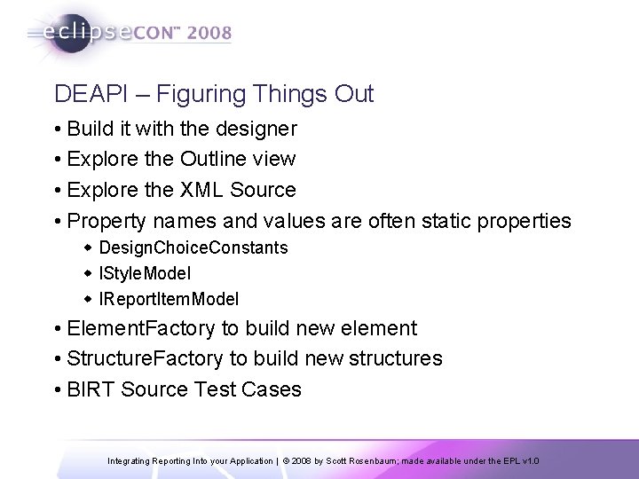DEAPI – Figuring Things Out • Build it with the designer • Explore the