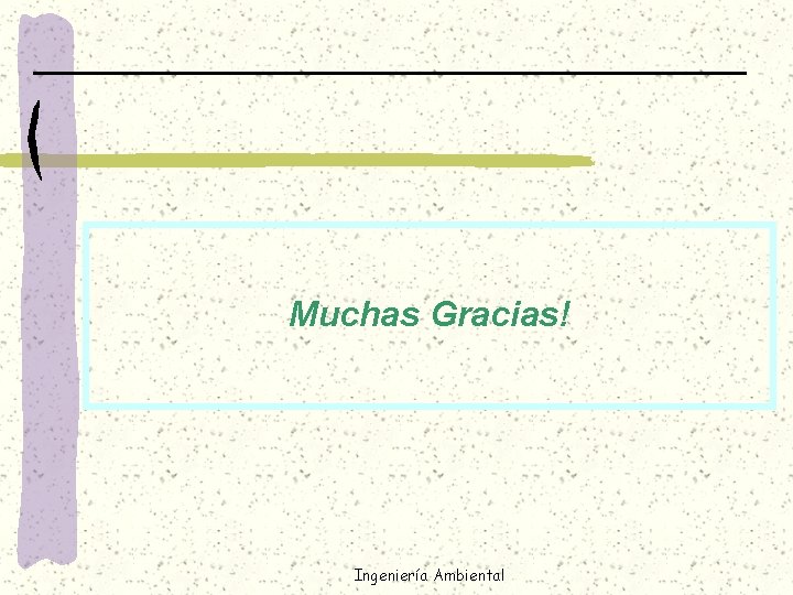 Muchas Gracias! Ingeniería Ambiental 