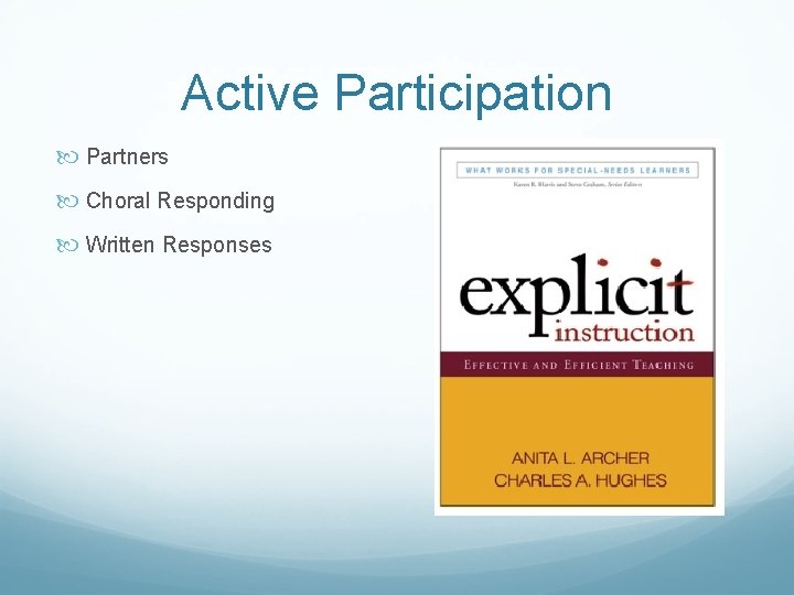 Active Participation Partners Choral Responding Written Responses 