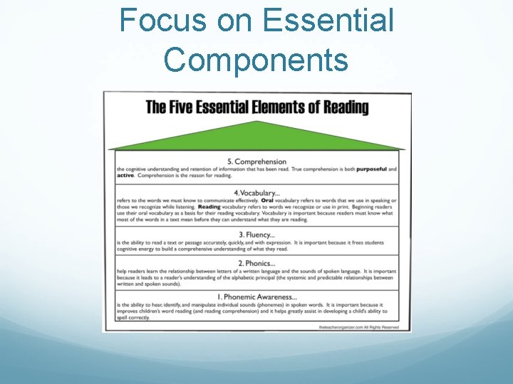 Focus on Essential Components 