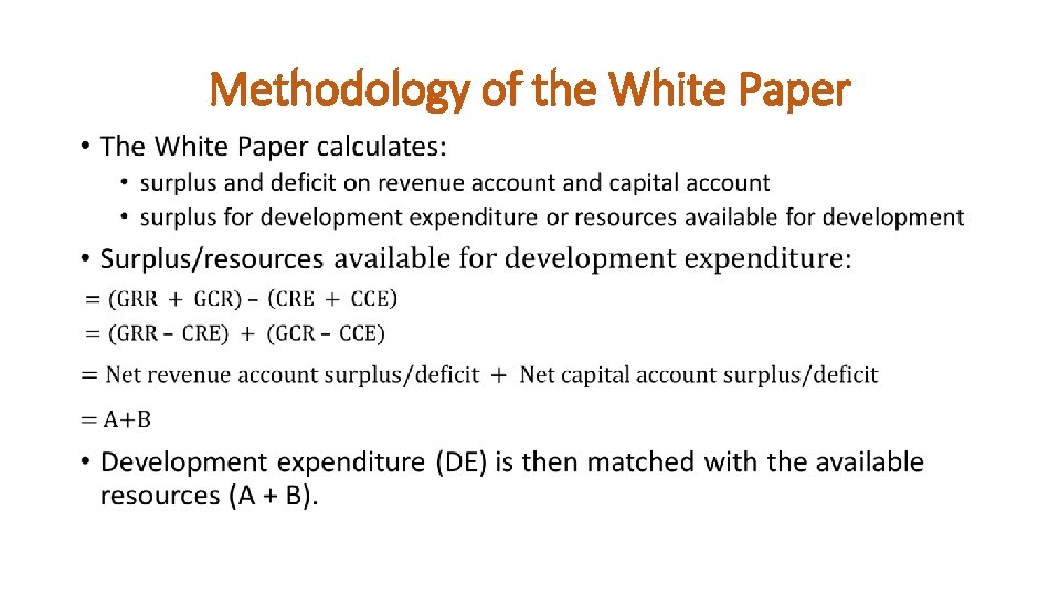Methodology of the White Paper • 
