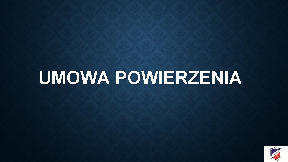 UMOWA POWIERZENIA 