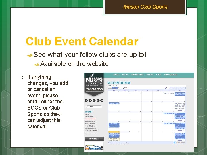 Mason Club Sports Club Event Calendar See what your fellow clubs are up to!