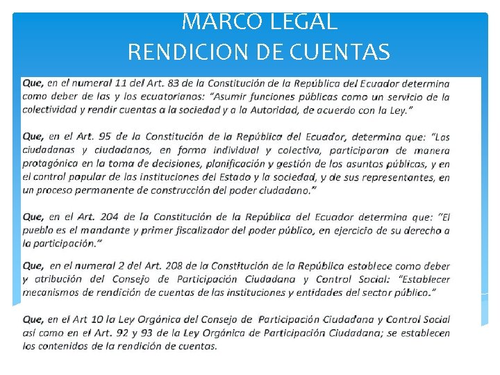 MARCO LEGAL RENDICION DE CUENTAS 