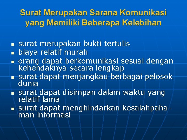 Surat Merupakan Sarana Komunikasi yang Memiliki Beberapa Kelebihan n n n surat merupakan bukti