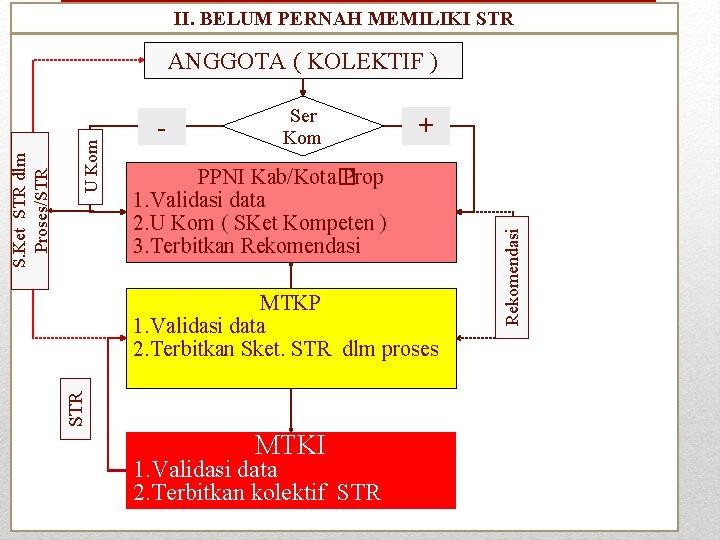 II. BELUM PERNAH MEMILIKI STR ANGGOTA ( KOLEKTIF ) + PPNI Kab/Kota� Prop 1.