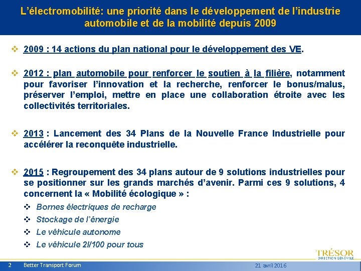 L’électromobilité: une priorité dans le développement de l’industrie automobile et de la mobilité depuis