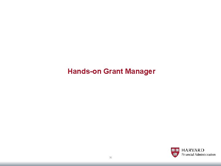 Hands-on Grant Manager 30 