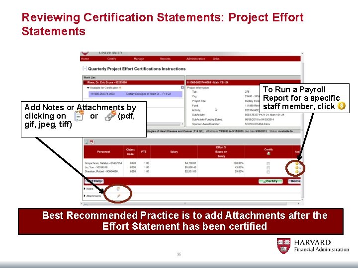 Reviewing Certification Statements: Project Effort Statements To Run a Payroll Report for a specific