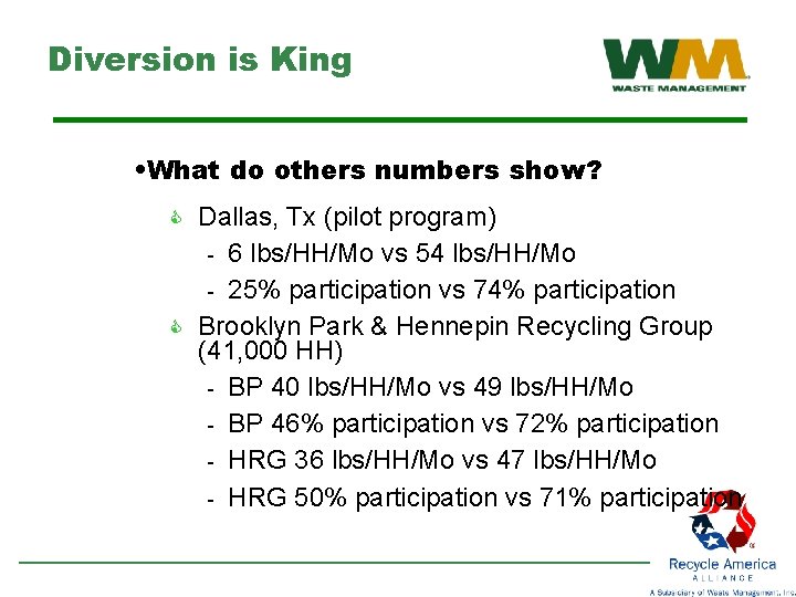 Diversion is King • What do others numbers show? C C Dallas, Tx (pilot