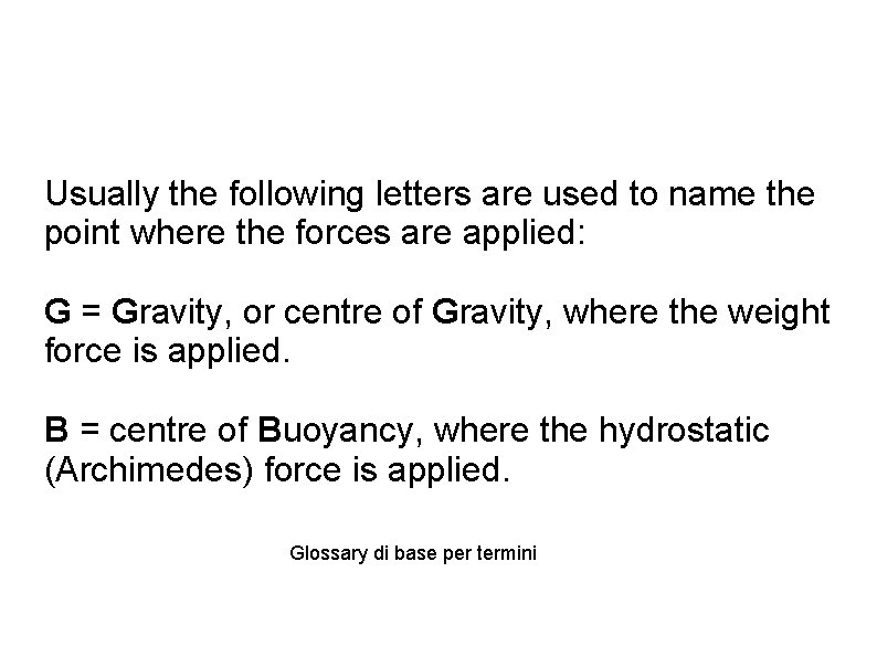 Usually the following letters are used to name the point where the forces are