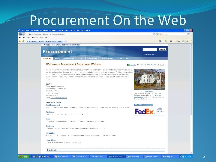 Procurement On the Web 2 