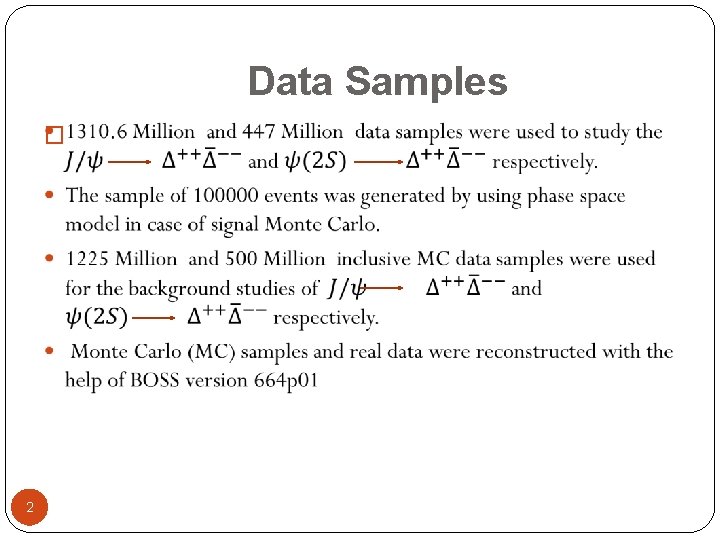 Data Samples � 2 